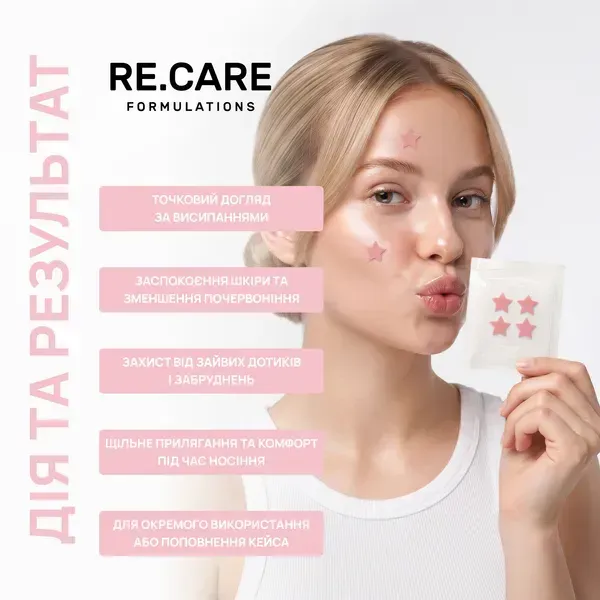 Патчі від прищів RE.CARE Star Spot Patches, 32 шт. 4823109415539 фото від MYRIAM