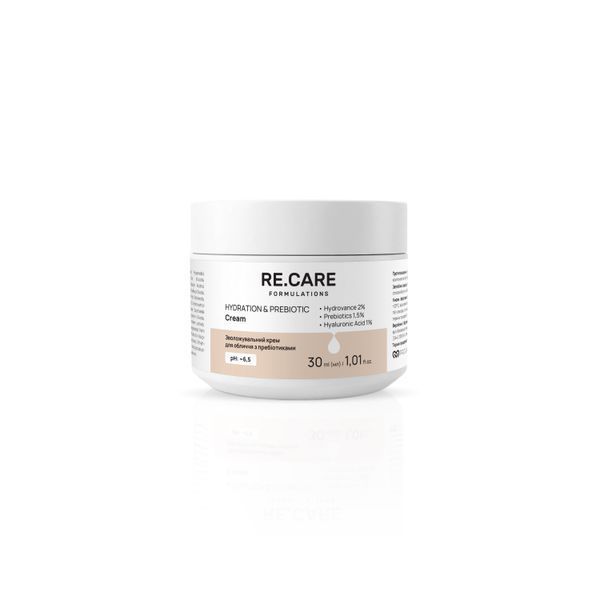 Зволожувальний крем для обличчя з пребіотиками Hydration & Prebiotic Cream RE.CARE 30 мл 4823109414303 фото від MYRIAM