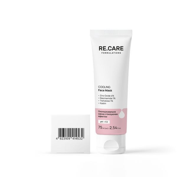 Охолоджувальна маска з тонізуючим ефектом Cooling Face Mask RE.CARE 75 мл 4823109414532 фото від MYRIAM