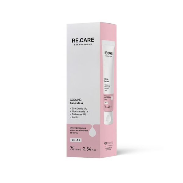 Охолоджувальна маска з тонізуючим ефектом Cooling Face Mask RE.CARE 75 мл 4823109414532 фото від MYRIAM