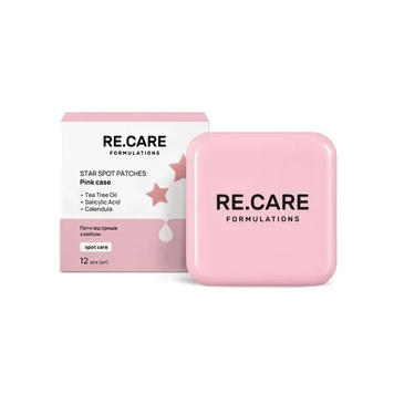 Патчі від прищів з кейсом RE.CARE Star Spot Patches Pink Case, 12 шт. 4823109415522 фото від MYRIAM