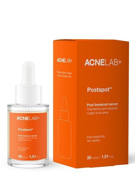 Сироватка для корекції слідів після акне ACNELAB+ Postspot Post Breakout Serum 30 мл 52764056945008 фото від MYRIAM