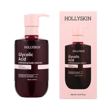 Відлущувальний гель для очищення тіла HOLLYSKIN Glycolic Acid з гліколевою кислотою й екстрактом кленового соку 4823109705227 фото від MYRIAM
