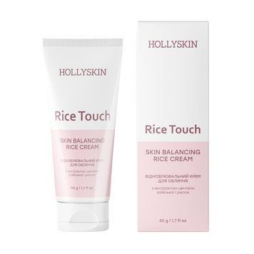 Відновлювальний крем для обличчя HOLLYSKIN Rice Touch з екстрактом центели азійської і рисом 4823109702110 фото від MYRIAM