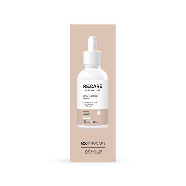 Интенсивная увлажняющая сыворотка RE.CARE Extra Hydration Serum 30 мл 4823109411319 фото от MYRIAM