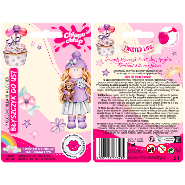 Блиск для губ дитячий Chlapu Chlap Lollipop - Rainbow marshmallow 5901571013435 фото від MYRIAM