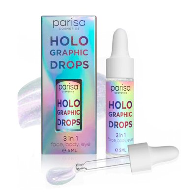 Голографические капли-блестки PARISA Cosmetics Holographic Drops HD-01 HD-01 фото