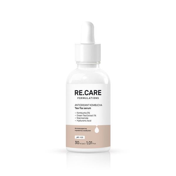Антиоксидантная сыворотка с комбучей RE.CARE Antioxidant Kombucha Tea-Tox Serum 30 мл 4823109411593 фото от MYRIAM