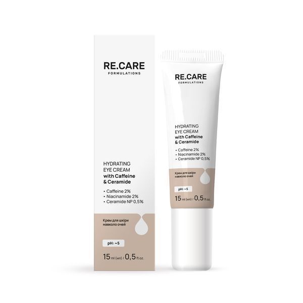 Крем для шкіри навколо очей Hydrating Eye Cream with Caffeine & Ceramide RECARE 15 мл 4823109414518 фото від MYRIAM