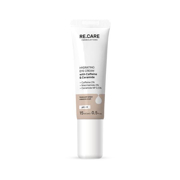 Крем для шкіри навколо очей Hydrating Eye Cream with Caffeine & Ceramide RECARE 15 мл 4823109414518 фото від MYRIAM