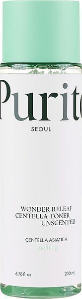 Тонер успокаивающий с центеллой без масел Purito Seoul Wonder Releaf Centella Toner Unscented 200 мл 8809563100347 фото от MYRIAM
