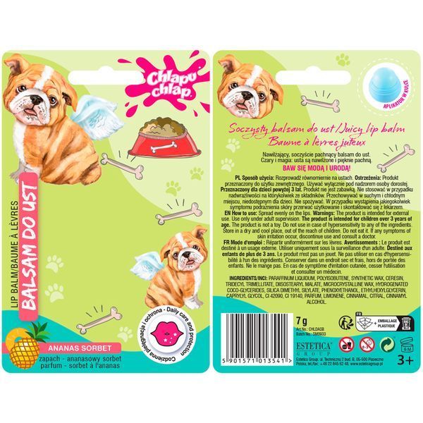 Бальзам для губ детский Chlapu Chlap DOGGY - Ananas sorbet 5901571013541 фото от MYRIAM
