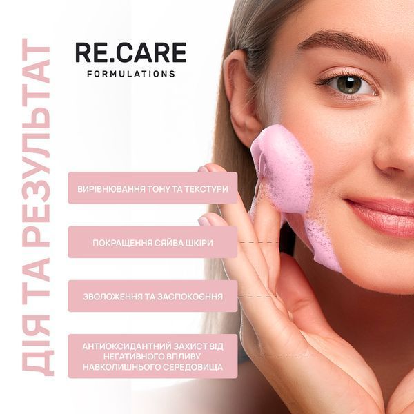 Отшелушивающая пенка для лица RE.CARE Exfoliating Face foam 150 мл 4823109412316 фото от MYRIAM