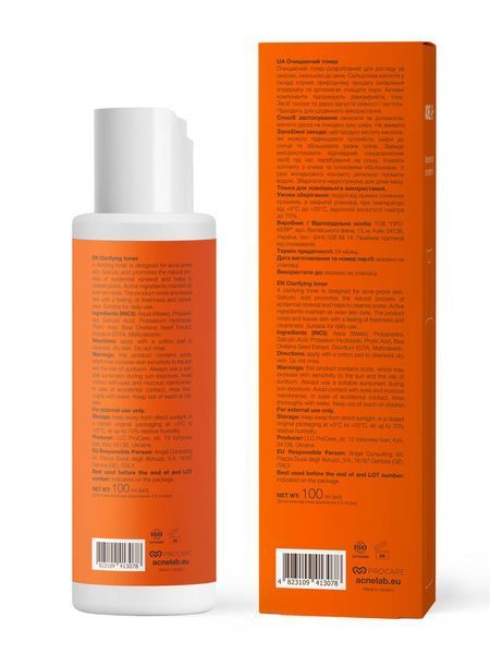 Очищаючий тонер ACNELAB+ Spotcontrol Clarifying Toner 100 мл 52764192342384 фото від MYRIAM