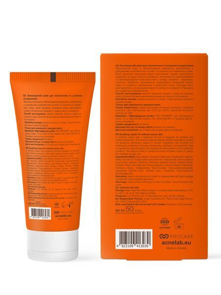 Зволожувальний крем для заспокоєння та усунення почервоніння ACNELAB+ Spotcalm Soothing Cream 50 мл 52763977089392 фото від MYRIAM