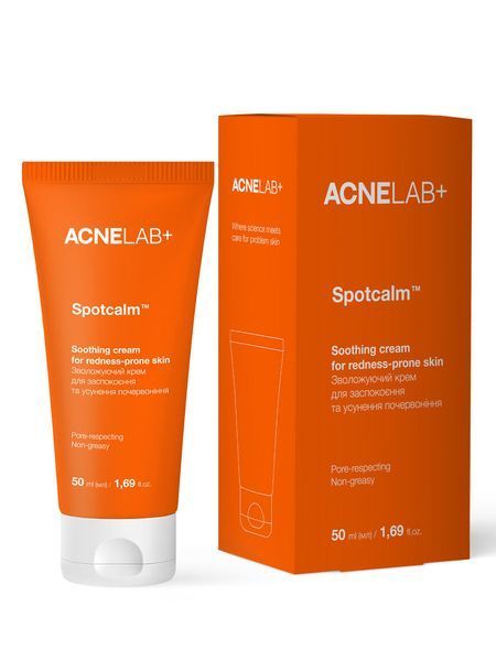 Зволожувальний крем для заспокоєння та усунення почервоніння ACNELAB+ Spotcalm Soothing Cream 50 мл 52763977089392 фото від MYRIAM