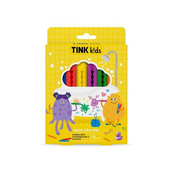 Олівці для малювання у ванній Magic Crayons Tink kids - 6 шт