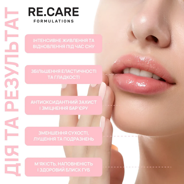 Ночная восстанавливающая маска для губ Night Repair Lip Mask RECARE 15 мл 4823109412521 фото от MYRIAM