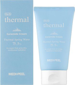 Крем відновлювальний з термальною водою та керамідами MEDIPEEL Herb Thermal Ceramide Cream 120 мл 8809409348872 фото від MYRIAM