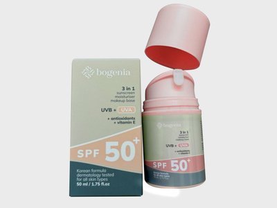 Сонцезащитный крем для лица 3в1 Bogenia Sunscreeen Face Cream SPF 50+ BG422 BG422 фото